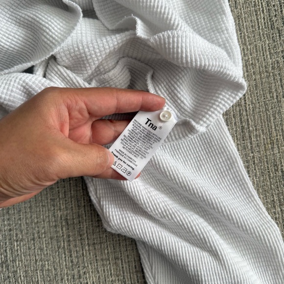 TNA Alano Henley White Ribbed Long Sleeves - Picture 7 of 11